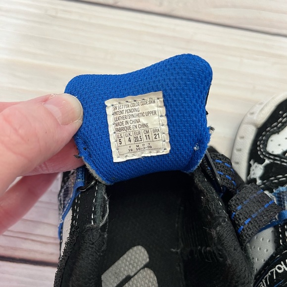 Skechers Baby Boy SKX Blue Black White Sneakers Size 5 - Picture 7 of 8